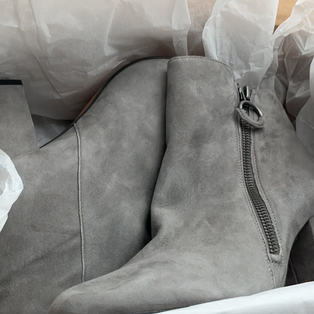 NWT 1.‎ STATE gray leather ankle boots size 9.5